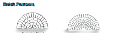 brick patterns, cobble circle, large circle